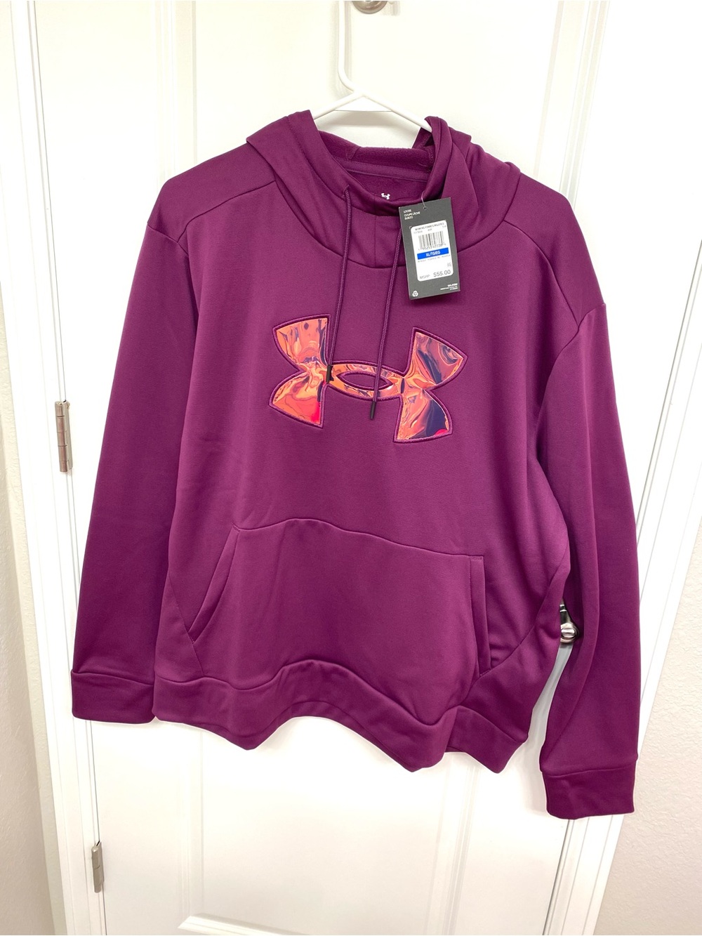 Under Armour Women's Plum Pullover Hoodie with Multicolor Logo
